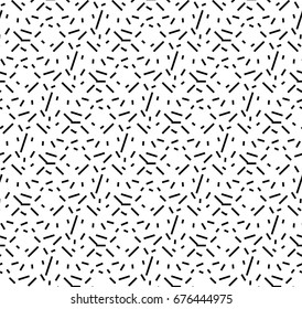 Monochrome memphis pattern in a chaotic style