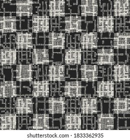 Patrón sin soldadura monocromo con textura comprobada