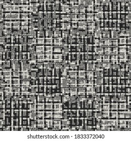 Monochrome Mesh Textured Distressed Checked Pattern