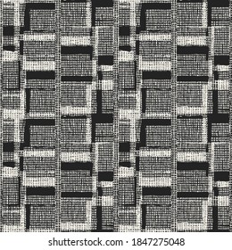 Monochrome Mesh Textured Patchwork Pattern