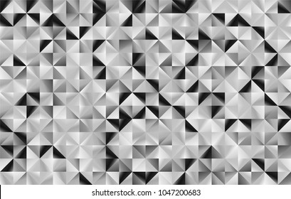 Monochrome Metallic cubism background 3