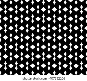 Monochrome minimal argyle optical seamless pattern background vector.