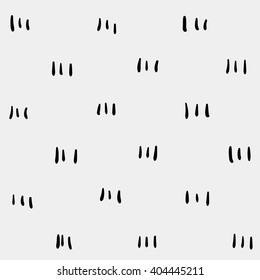 Monochrome minimalist hand drawn pattern dash