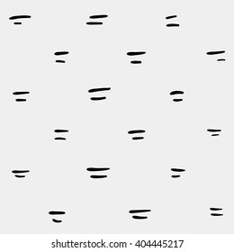 Monochrome minimalist hand drawn pattern dash