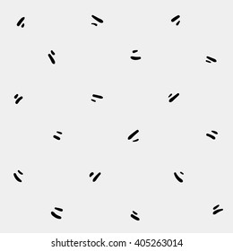 Monochrome minimalist hand drawn pattern dash