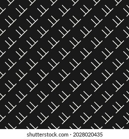 Monochrome minimalistic seamless pattern with geometric shape and figure. Abstract vector pattern design for web banner, business presentation, branding package, fabric print, wallpaper, paper
