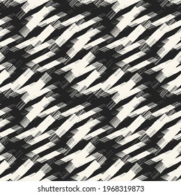 Monochrome Modern Broken Striped Seamless Pattern