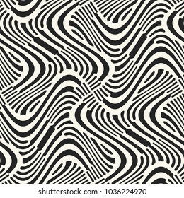 Monochrome Modern Twisted Broken Striped Pattern