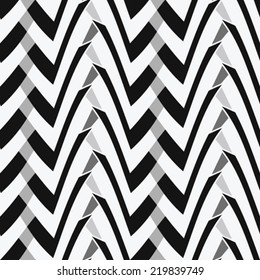 Monochrome Modern Twisted Chevron Pattern