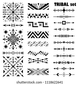 Set Line Art Decorative Geometric Vector Stock Vector (Royalty Free ...