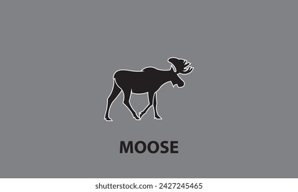 Monochrome Moose Logo Design that is suitable for your project.