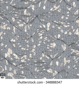 Monochrome Mosaic Backdrop. Abstract Geometric Pattern. Vector Illustration.
