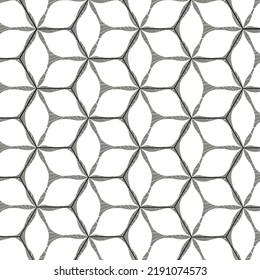 Monochrome Mosaic Background in Repeating Grey Background. Vector Illustration