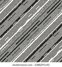 Monochrome Mottled  Broken Stripe Pattern