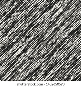 Monochrome Mottled Irregular Stroke Textured Distressed Background. Seamless Pattern.