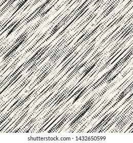 Monochrome Mottled Irregular Stroke Textured Distressed Background. Seamless Pattern.