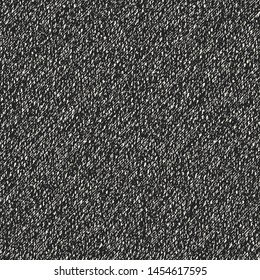 Monochrome Mottled Irregular Stroke Textured Melange Background. Seamless Pattern.