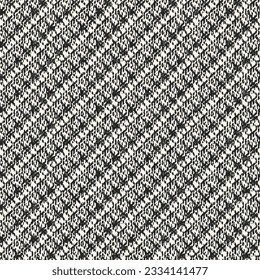 Monochrome Mottled Knit Textured Diagonal Striped Pattern