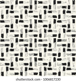 Monochrome Mottled Textured Checked Pattern