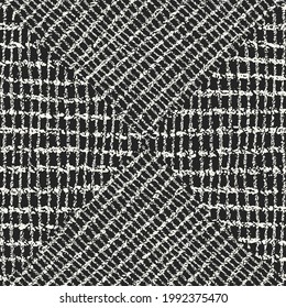 Monochrome Mottled Textured Checked Pattern