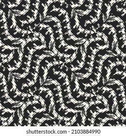 Monochrome Mottled Textured Checked Pattern