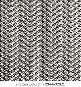 Monochrome Mottled Textured Chevron Pattern