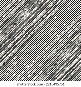 Monochrome Mottled Textured Diagonal Striped Pattern