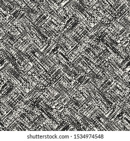 Monochrome Mottled Textured Distressed Background. Seamless Pattern.
