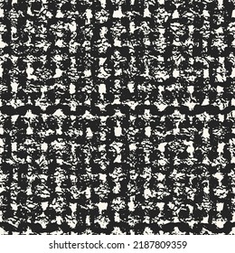 Monochrome Mottled Textured Grid Pattern