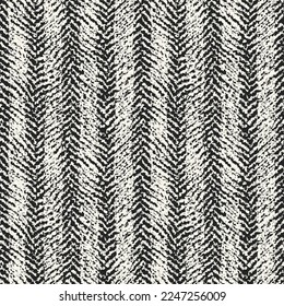 Monochrome Mottled Textured Herringbone Pattern