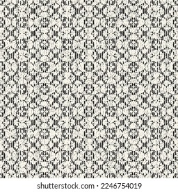 Monochrome Mottled Textured Kaleidoscopic Pattern