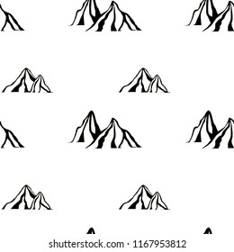 Monochrome mountain seamless pattern stock vector illustration for web, for print design element stock vector illustration