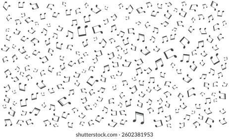monochrome musical notes chord seamless pattern background vector