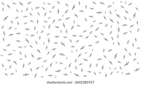 monochrome musical notes chord seamless pattern background vector