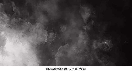 Monochrome Nebula Cloud Texture Abstract Smoke Background With Ethereal Cosmic Fog And Dark Atmosphere eps10