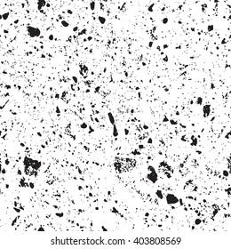 Monochrome noisy textured background. Seamless pattern. Vector.