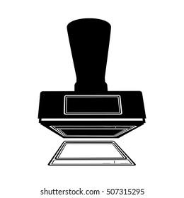 monochrome with office stamp print