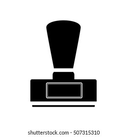 monochrome with office stamp shape