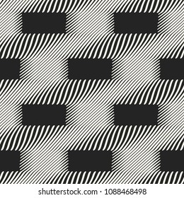 Monochrome Optical Block Textured Pattern
