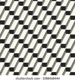 Monochrome Optical Graphic Motif. Seamless Pattern.