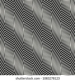 Monochrome Optical Graphic Textured Pattern