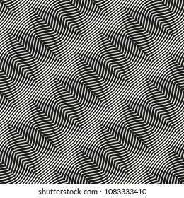 Monochrome Optical Graphic Textured Pattern