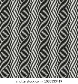 Monochrome Optical Graphic Textured Pattern