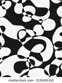 MONOCHROME OPTICAL ILLUSION SEAMLESS PATTERN