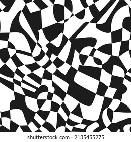 MONOCHROME OPTICAL ILLUSION SEAMLESS PATTERN