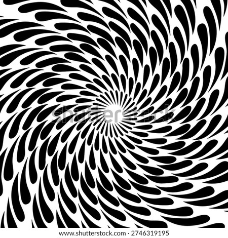 Monochrome Optical Illusion Spiral Pattern