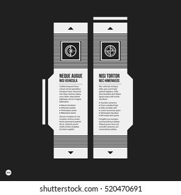 Monochrome options template in strict contrast style. Useful for presentations and web design.