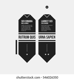 Monochrome options template in strict contrast style. Useful for presentations and web design.