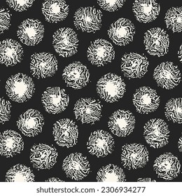 Monochrome Organic Dots Textured Pattern