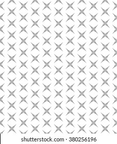 Monochrome ornament with abstract flower pattern.
